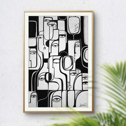 Bestseller Synchronicity print by SoulCurryArt, featuring abstract vibrant artwork on high-quality paper.