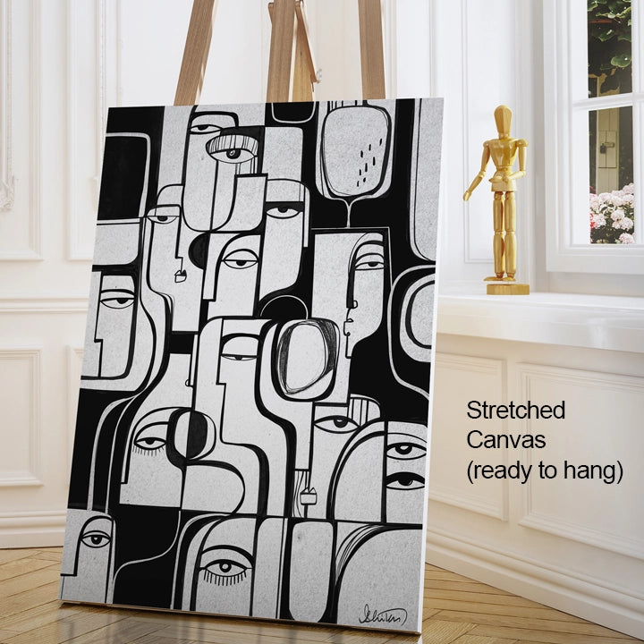 SoulCurryArt print titled Synchronicity, 16x20-inch paper art featuring vibrant, abstract designs with harmonious patterns and colors.