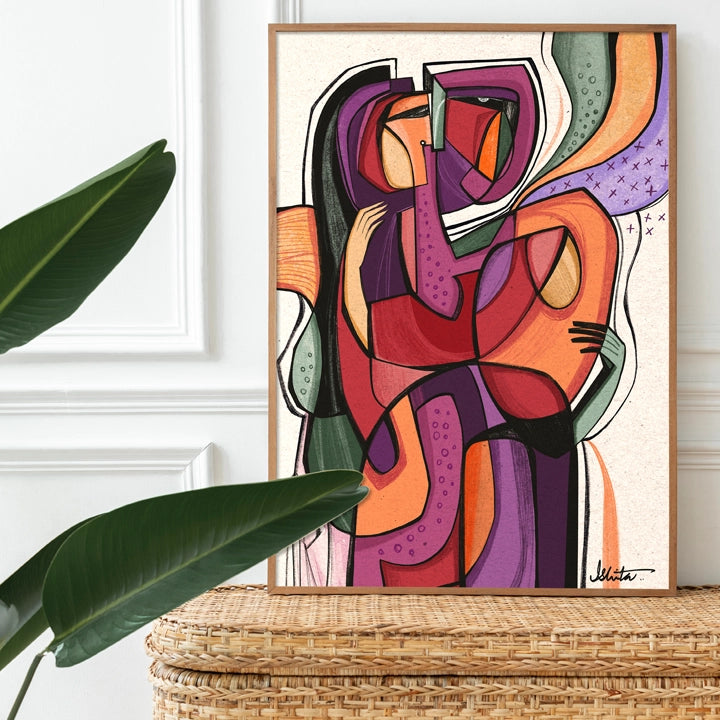 Colorful Synoptic print by SoulCurryArt featuring intricate geometric patterns on high-quality paper.