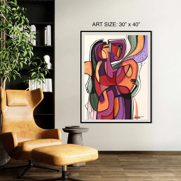 Colorful Synoptic print by SoulCurryArt, showcasing vibrant abstract artwork on a 30x40 inch print.