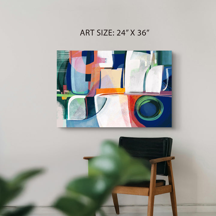 Colorful 24x36 print titled Terre by SoulCurryArt featuring vibrant abstract Earth-inspired artwork.