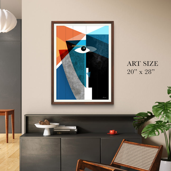 SoulCurryArt print of "The Kiss" featuring a romantic scene, 16x20 paper print showcasing detailed artwork.