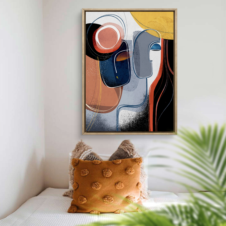 Colorful print titled "Tryst By The River" by SoulCurryArt, featuring a scenic riverside landscape with vibrant, artistic details.