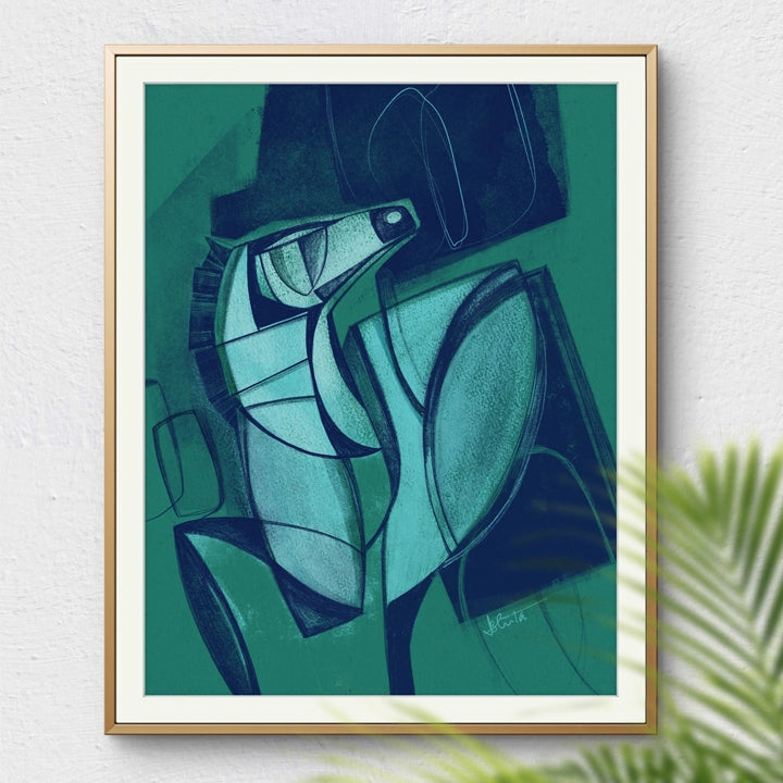 SoulCurryArt Unbridled print on paper, featuring vibrant abstract artwork in 16x20 inches.
