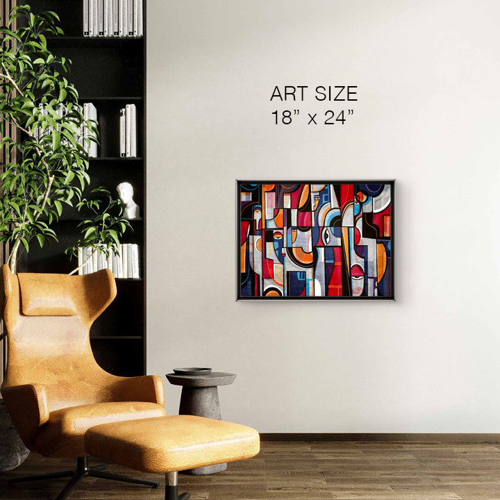 SoulCurryArt print titled Voices, 16x20-inch paper artwork featuring abstract design and vibrant colors.