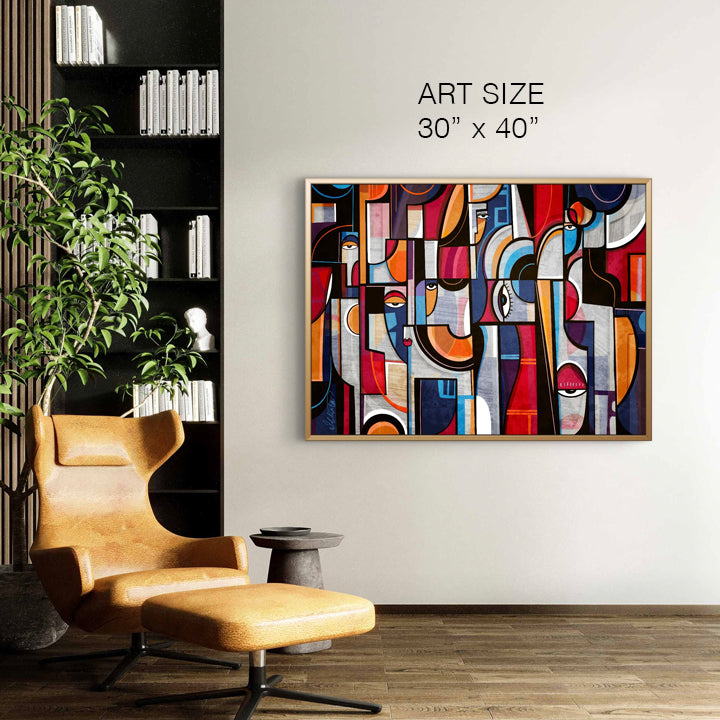 SoulCurryArt print titled Voices, 16x20-inch art print on paper featuring expressive abstract voice-inspired artwork.