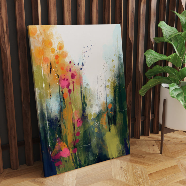 Colorful Wildwood print by SoulCurryArt featuring vibrant, detailed botanical artwork on high-quality paper.