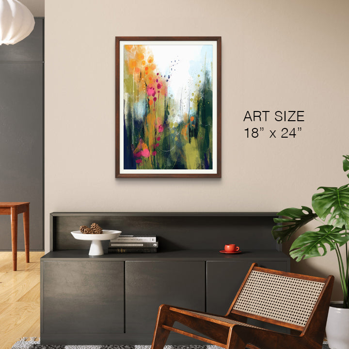 Wildwood print by SoulCurryArt featuring vibrant, detailed artwork on 16x20 paper with lush forest and nature imagery.