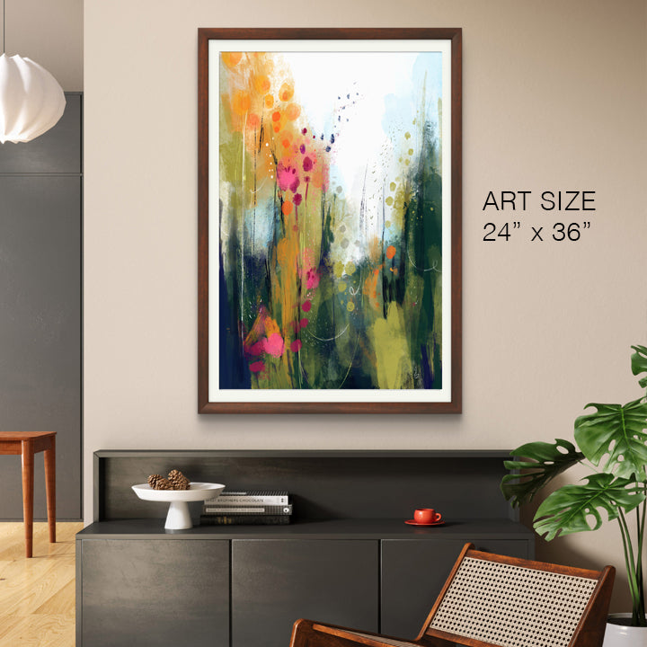 Wildwood print by SoulCurryArt featuring a detailed nature scene on 16x20 paper, showcasing vibrant colors and artistic detail.