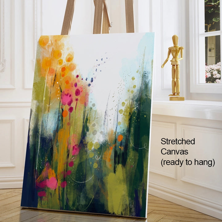 Wildwood print by SoulCurryArt featuring vibrant woodland scene on 16x20 paper, detailed nature-inspired artwork.
