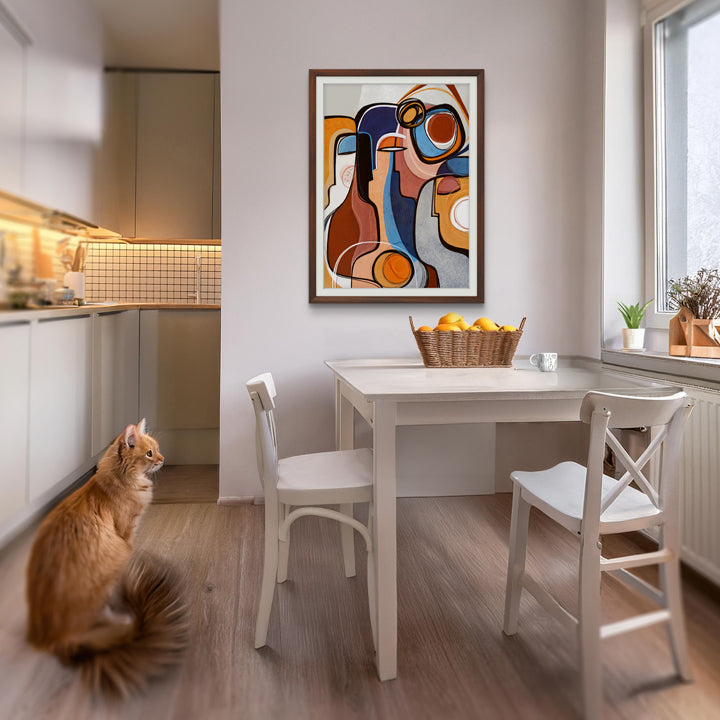 Colorful printed artwork titled "Kindered" by SoulCurryArt, displayed on 16x20-inch paper.