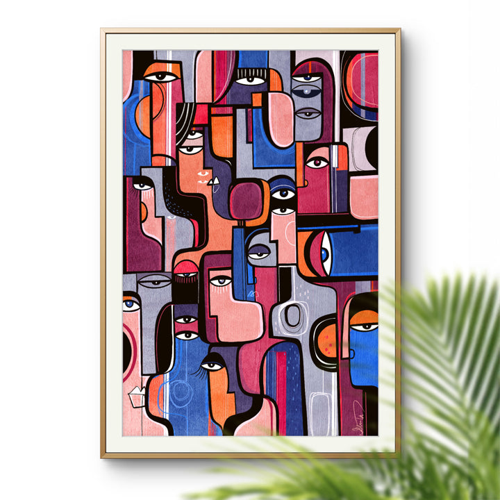 Print titled Interconnectedness by SoulCurryArt, featuring a vibrant, intricate design symbolizing connection and unity.