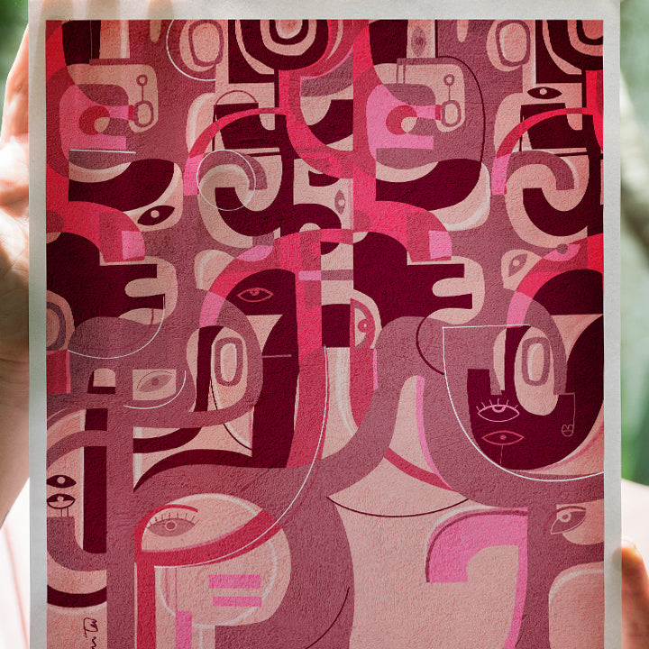 Colorful Life Tree print by SoulCurryArt featuring vibrant tree artwork on high-quality paper.