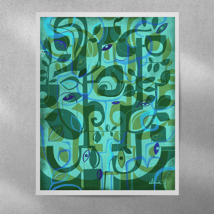 Veined print by SoulCurryArt featuring intricate veined patterns on high-quality paper.