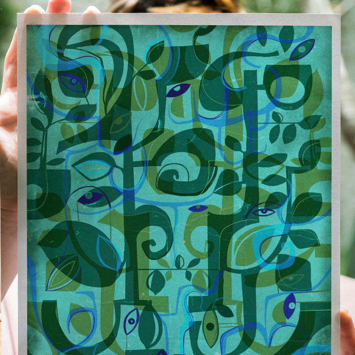 Veined print by SoulCurryArt featuring intricate, textured veining patterns in a vibrant abstract design.