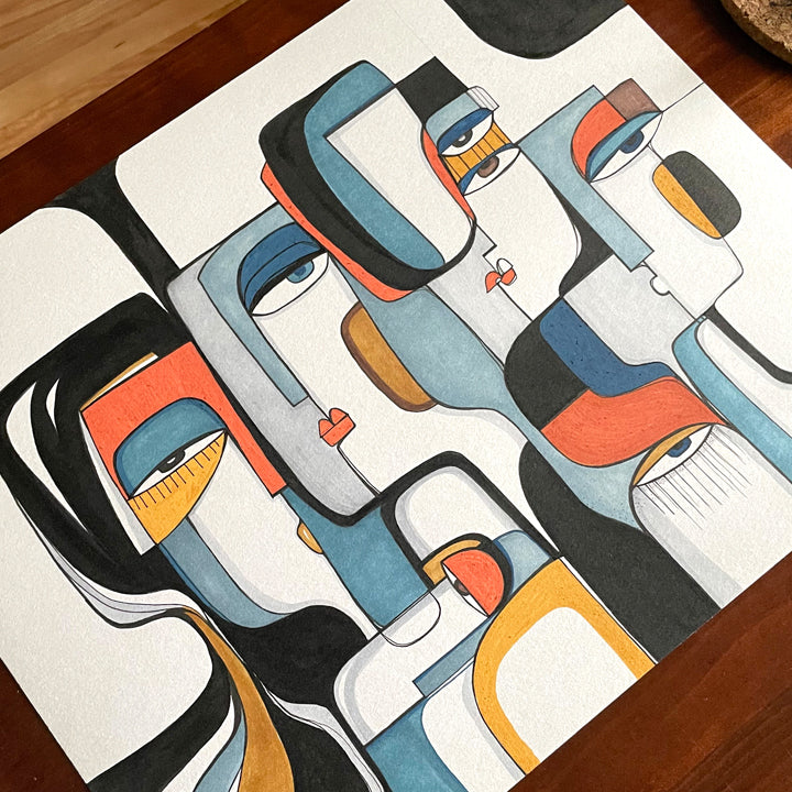 Inwards Outwards (Framed) - SoulCurryArt