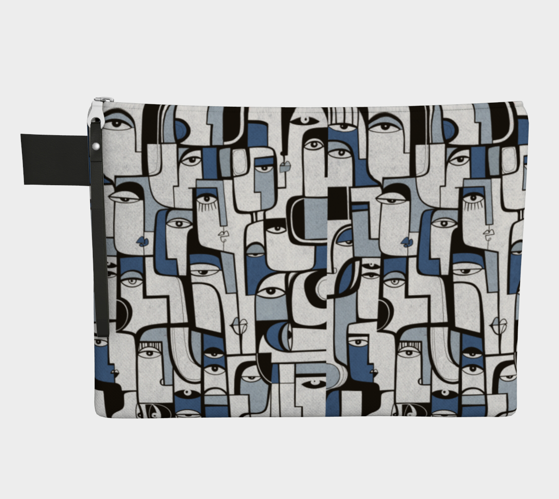 Custom-made SoulCurryArt Sublime neutral zipper carry-all bag with front view and detailed zipper closure.