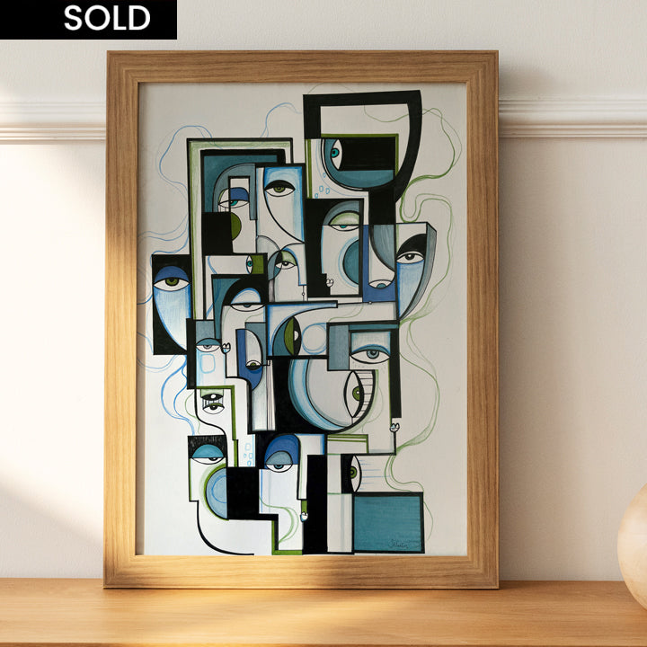 Original SoulCurryArt growth-themed abstract artwork, featuring vibrant colors and dynamic brushstrokes on canvas.