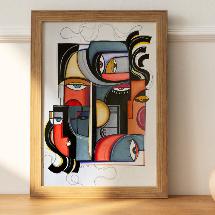 Original art piece titled "Power" by SoulCurryArt featuring bold, expressive brushstrokes and vibrant colors.