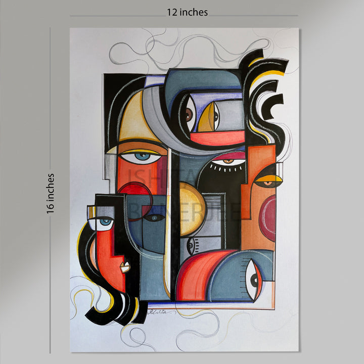 Original art piece titled "Power" by SoulCurryArt, showcasing vibrant, bold colors and dynamic brushstrokes.