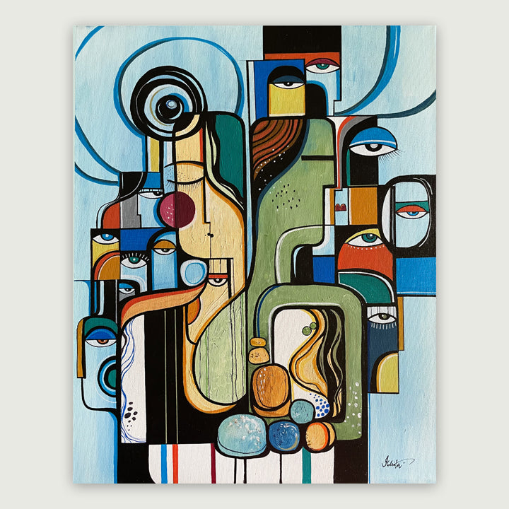 Made From Earth original art piece by SoulCurryArt featuring earthy tones and abstract design on canvas.