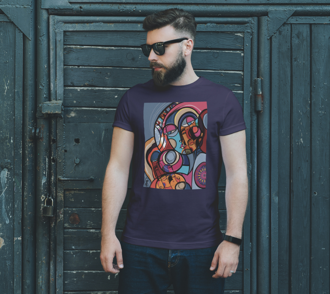 Layered shirt from SoulCurryArt featuring multiple fabric layers and a relaxed fit, shown on a neutral background.