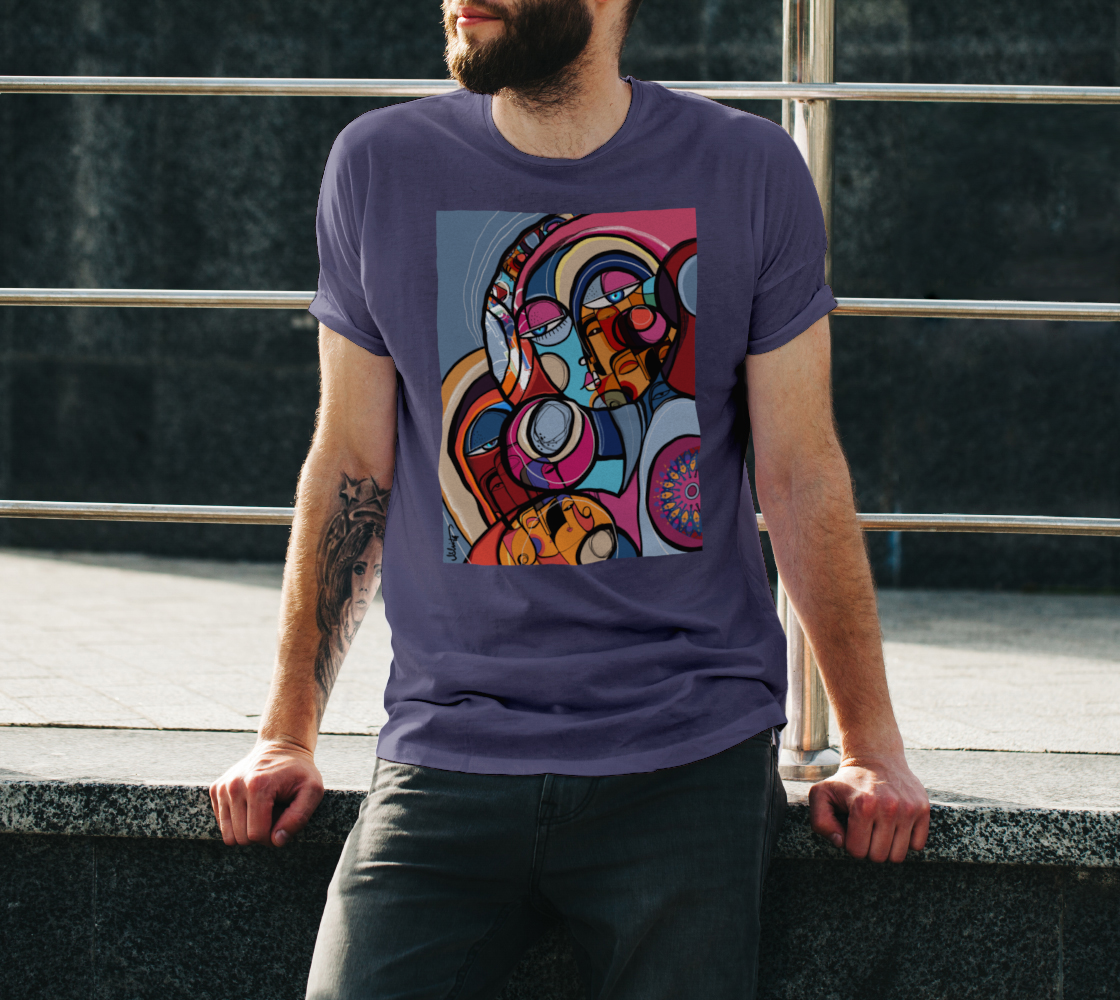 Layered shirt by SoulCurryArt featuring a stylish, multi-layered design in vibrant colors, perfect for casual wear.