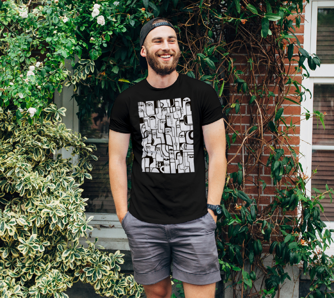 Black Noir T-shirt by SoulCurryArt, casual shirt with a simple crew neck and soft fabric, perfect for everyday wear.